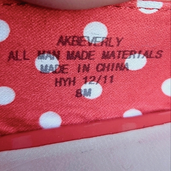 Anne Klein Wwns Beverley Red Patent Leather White Polka Dot Bow Wedge Sandals 8 - Picture 12 of 12